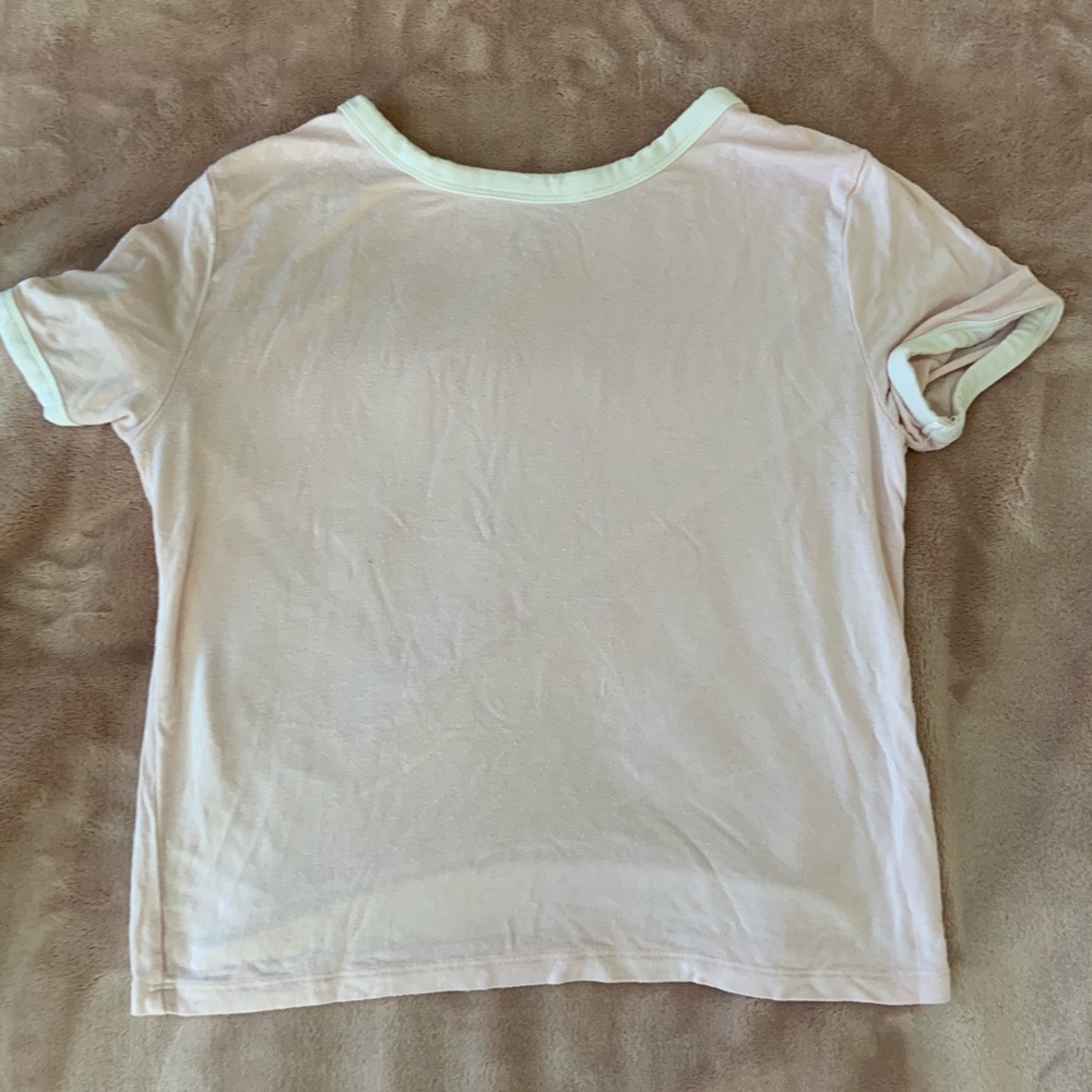 Pink and white top